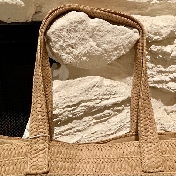 NWT Urban Expression Seaton Pearl Natural Straw Tote, Playful “Swim and Tonic” - Picture 7 of 13